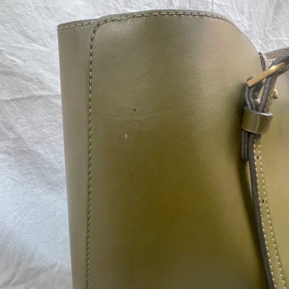 Fossil Kier Cactus Leather Tote Green *Small Scratch* - Picture 9 of 9